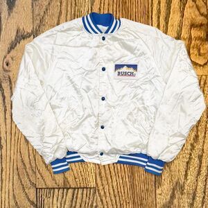 Vintage 80’s Anheuser Busch Beer Satin Bomber Jacket